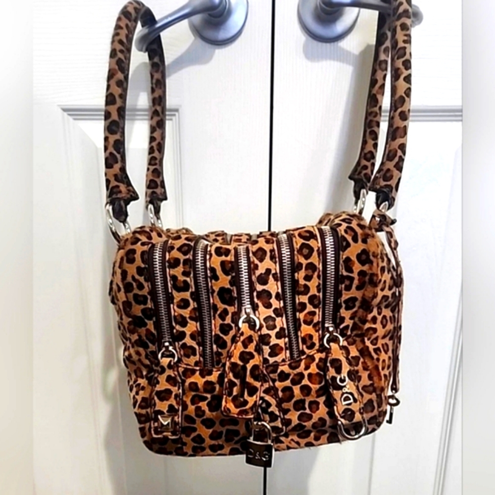 ‼️SOLD‼️Authentic Dolce Gabbana Bag Lily- Calf Hair-'5 Zip Bowler